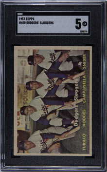 1957 Topps Dodgers Sluggers #400 SGC 5 - Front