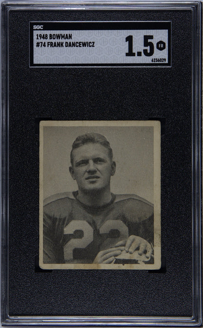 1948 Bowman Frank Dancewicz #74 SGC 1.5 - Front