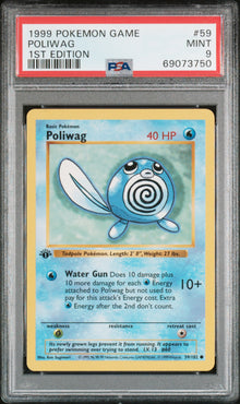 1999 POKEMON GAME POLIWAG 1ST EDITION #59 PSA 9 - Front