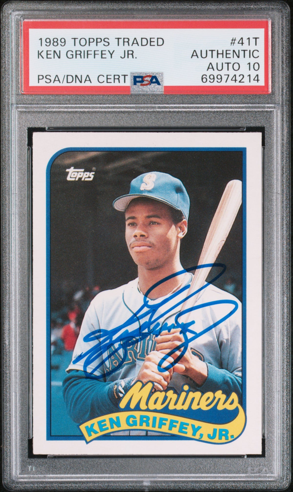 1989 TOPPS TRADED KEN GRIFFEY JR. #41T PSA AUTHENTIC/GEM MT 10 - Front