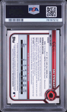2022 BOWMAN DRAFT CHROME DRAFT PICK AUTOGRAPHS SAL STEWART CHROME DP AUTO-REFRACTOR #CDASS PSA 10 - Back