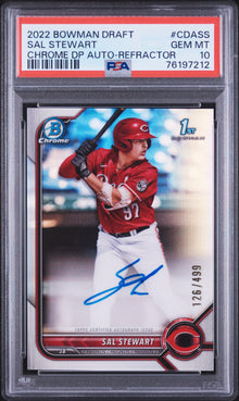 2022 BOWMAN DRAFT CHROME DRAFT PICK AUTOGRAPHS SAL STEWART CHROME DP AUTO-REFRACTOR #CDASS PSA 10 - Front