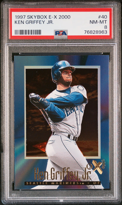 1997 SKYBOX E-X 2000 KEN GRIFFEY JR. #40 PSA 8 - Front