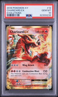 2016 POKEMON XY EVOLUTIONS CHARIZARD EX EVOLUTIONS #12 PSA 10 - Front