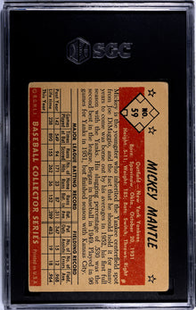 1953 Bowman Color Mickey Mantle #59 SGC 2.5 - Back