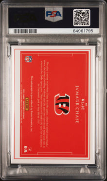 2021 PANINI IMPECCABLE ROOKIE LANDSCAPE AUTOGRAPHS Ja’MARR CHASE RKE.LANDSCAPE AU-BRONZE #RLJC PSA 9 - Back