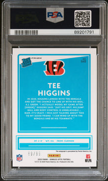 2020 PANINI DONRUSS OPTIC TEE HIGGINS AUTOGRAPH-HOLO #160 PSA 10/MINT 9 - Back