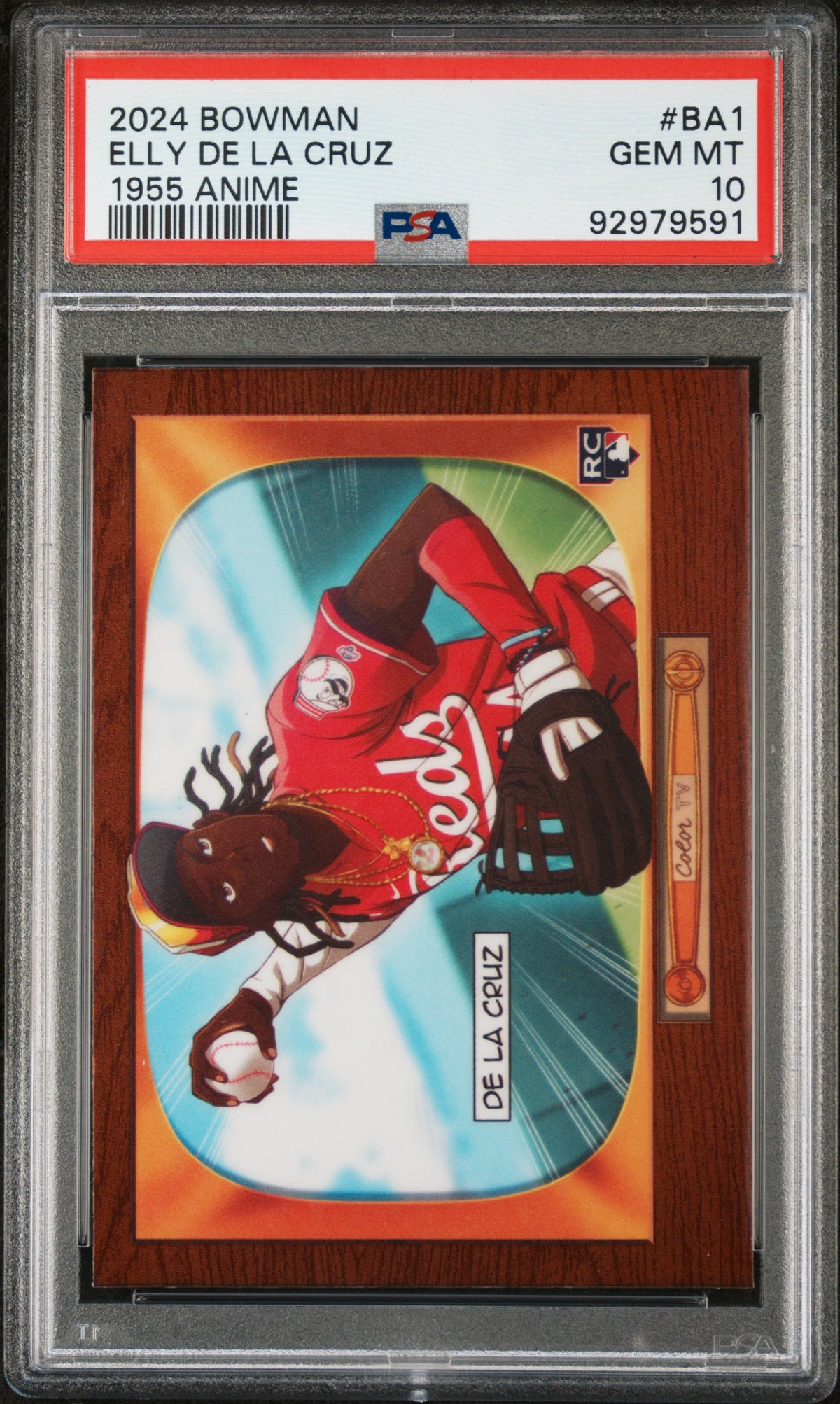 2024 BOWMAN 1955 BOWMAN ANIME ELLY DE LA CRUZ #BA1 PSA 10 - Front