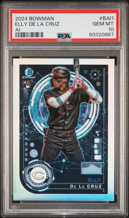 2024 BOWMAN BOWMAN AI ELLY DE LA CRUZ #BAI1 PSA 10 - Front