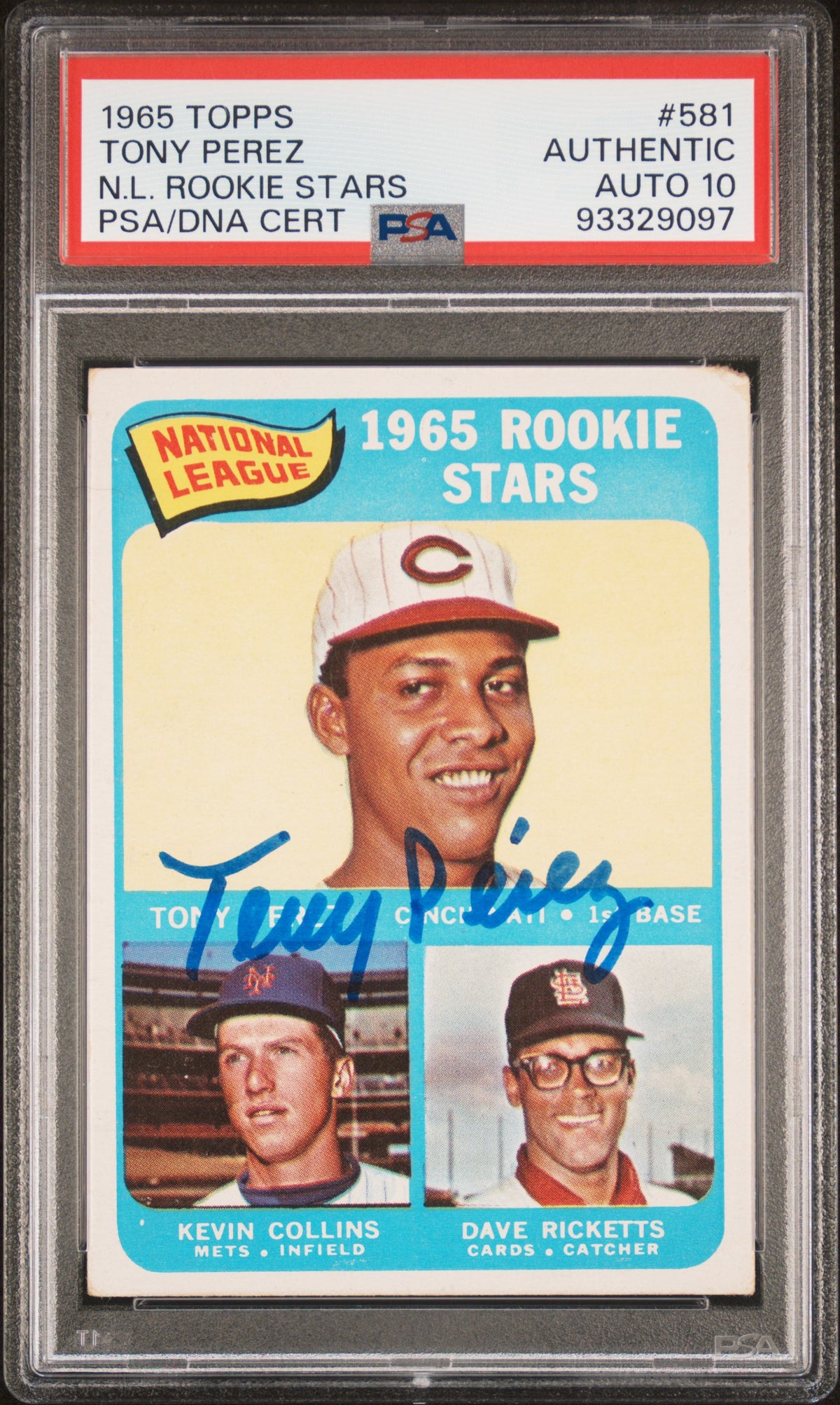 1965 TOPPS N.L. ROOKIE STARS N.L. ROOKIE STARS #581 PSA AUTHENTIC/GEM MT 10 - Front