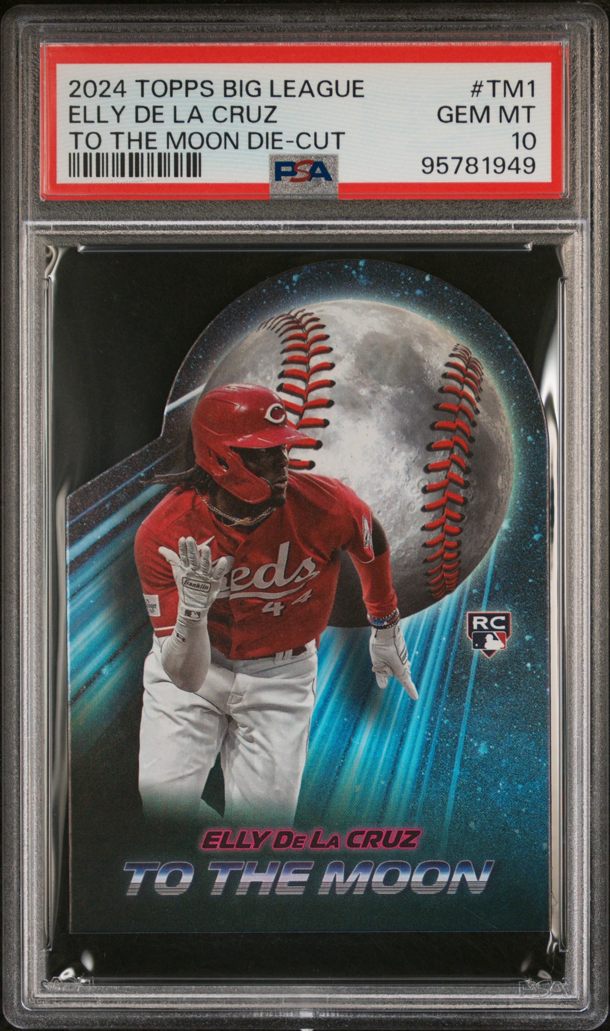 2024 TOPPS BIG LEAGUE TO THE MOON DIE-CUTS ELLY DE LA CRUZ #TM1 PSA 10 - Front