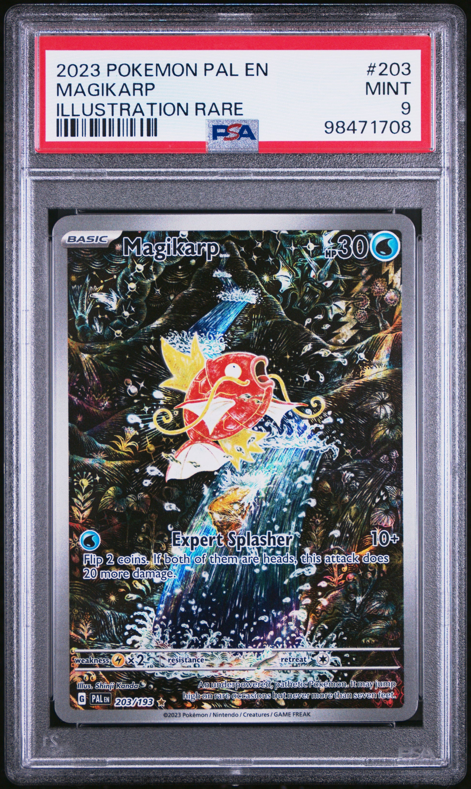 2023 POKEMON PAL EN-PALDEA EVOLVED MAGIKARP ILLUSTRATION RARE #203 PSA 9 - Front