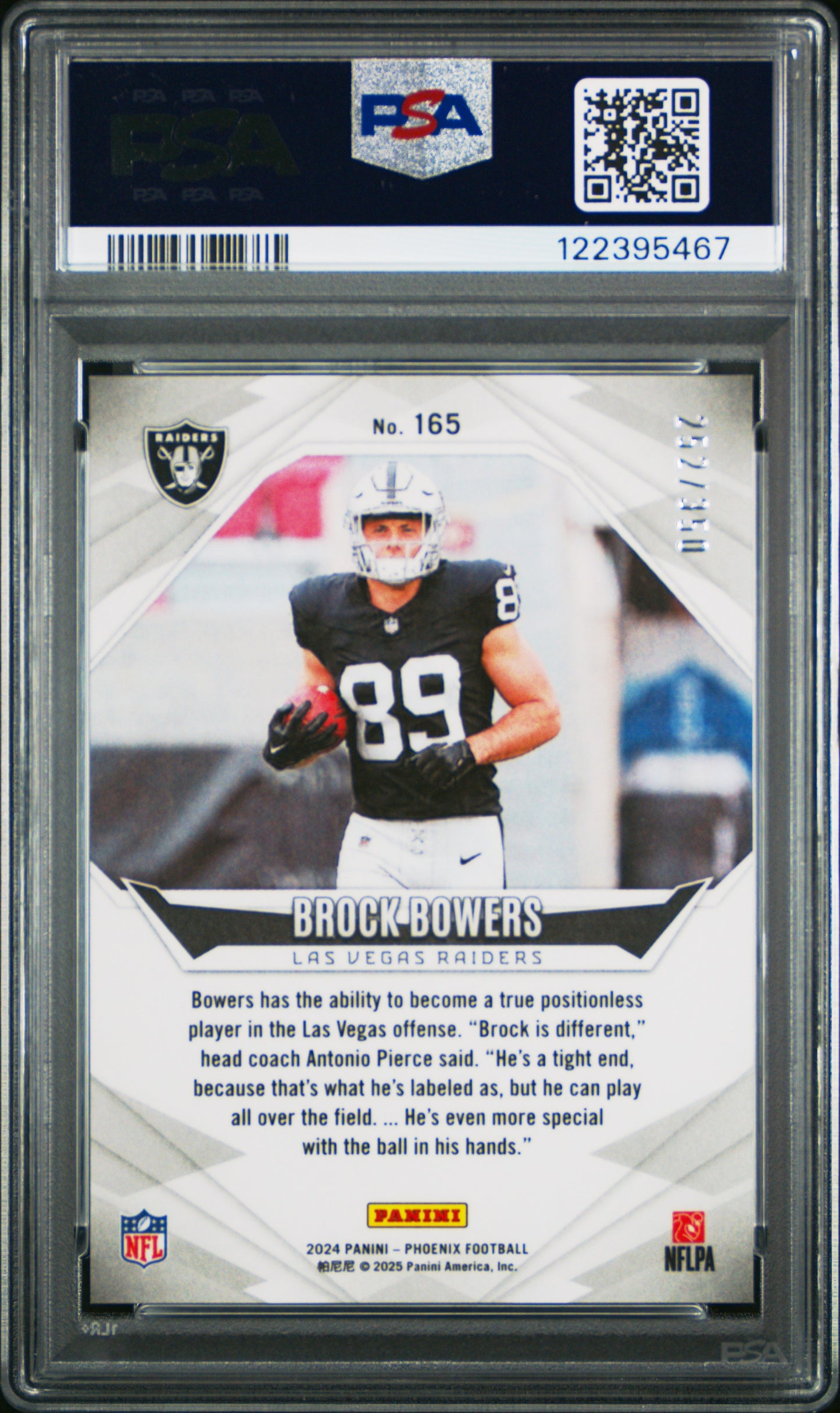 2024 Panini Phoenix Brock Bowers Fireburst #165 PSA 10