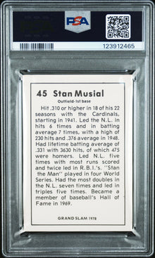 1978 Grand Slam #45 Stan Musial PSA 7