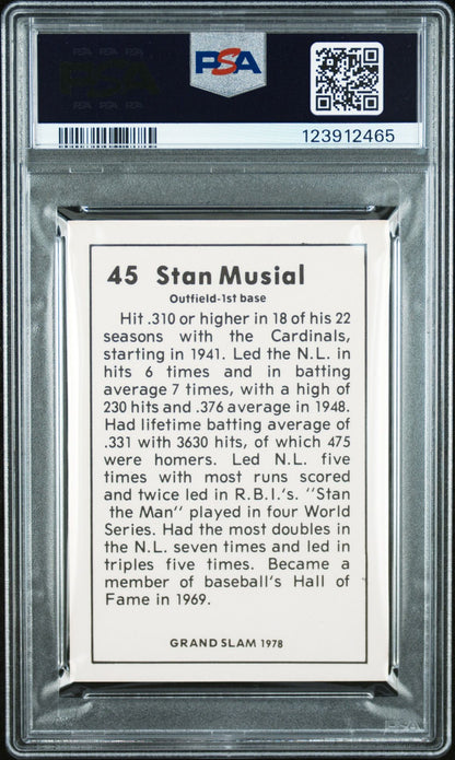 1978 Grand Slam #45 Stan Musial PSA 7
