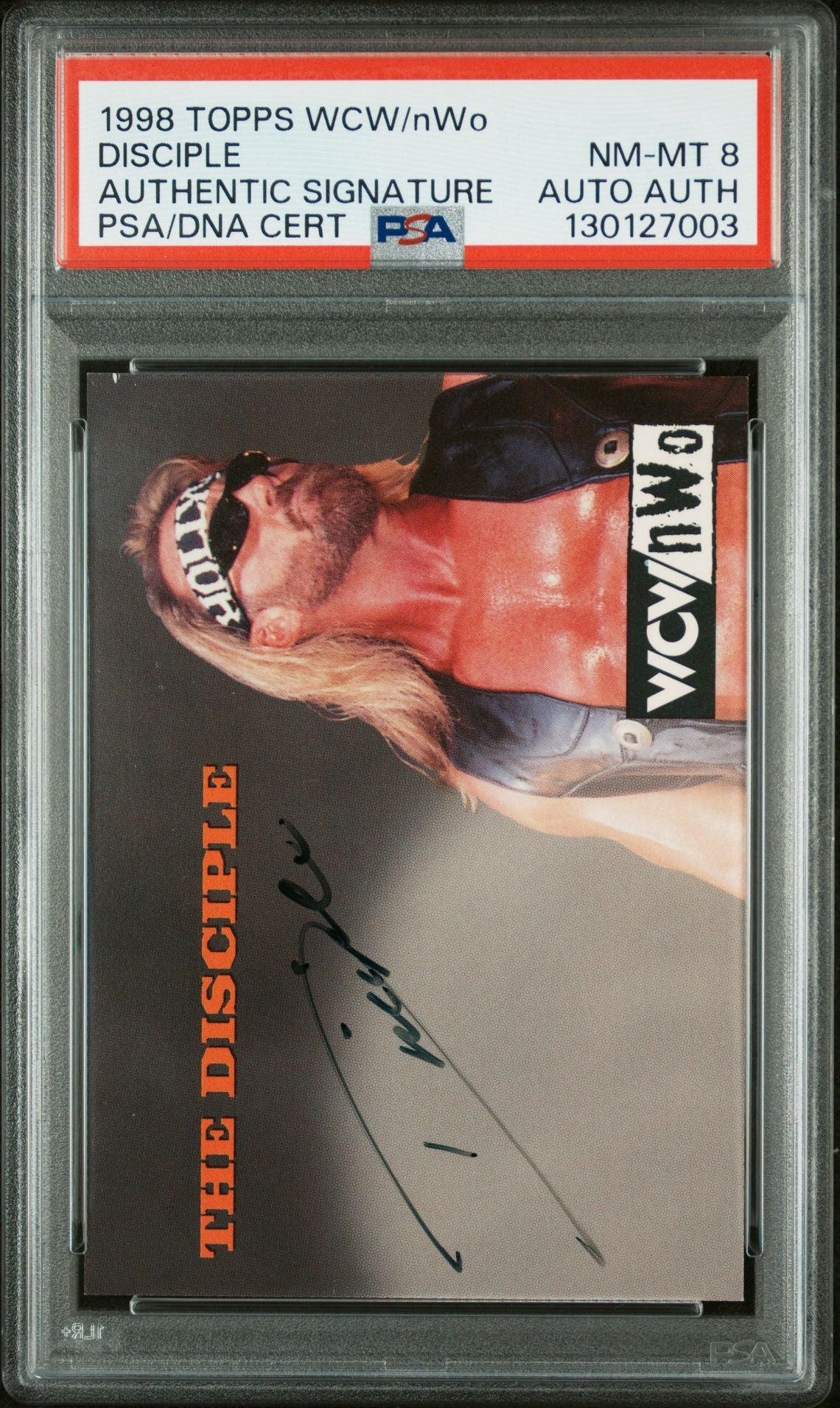 1998 Topps Wcw/Nwo Authentic Signatures the Disciple PSA 8