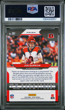 2020 Prizm Joe Burrow Orange Ice #307 PSA 8